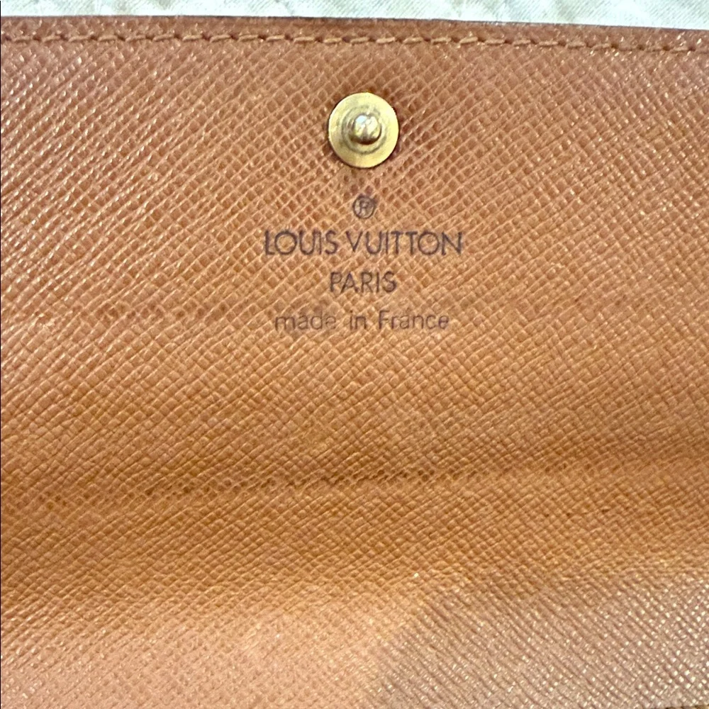 Authentic Louis Vuitton Monogram Wallet with Gold Accents - Picture 2 of 8